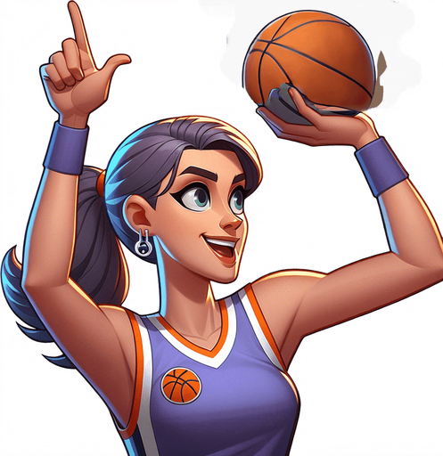 remove the gray basketball from the characters hand