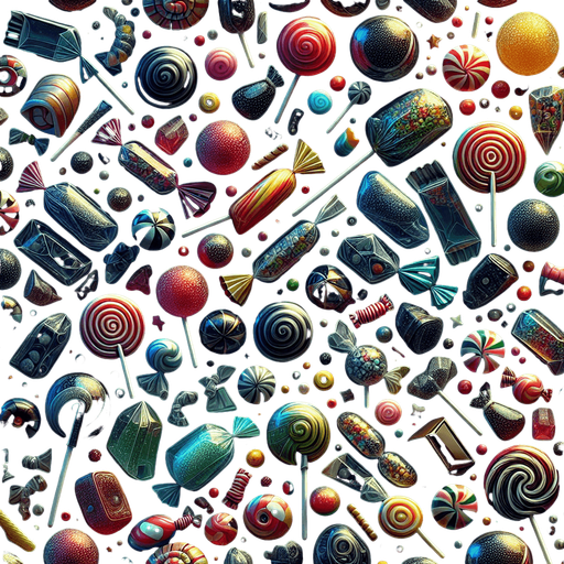 semitransparent dark seamless texture with candies