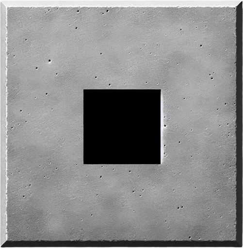 the surface is gray, concrete with a black square in the center.
Single Game Texture. In-Game asset. 2d. Blank background. High contrast. No shadows.