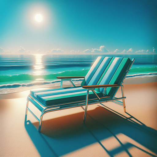 Une chaise longue de plage.
Image