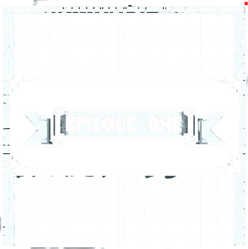 black banner with text that says 'Episode One', I want the art style to reflect a classic 16-bit retro pixel art aesthetic, reminiscent of early 1990s RPGs.
Single Game Texture. In-Game asset. 2d. Blank background. High contrast. No shadows.