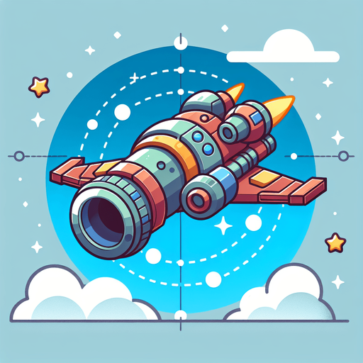 Computer game. Cartoon hero spaceship facing upwards, large cannon at the center of the ship. Bright colors.
Single Game Texture. In-Game asset. 2d. Blank background. High contrast. No shadows.