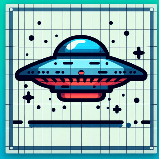 a 2d ufo sideview.
Single Game Texture. In-Game asset. 2d. Blank background. High contrast. No shadows.