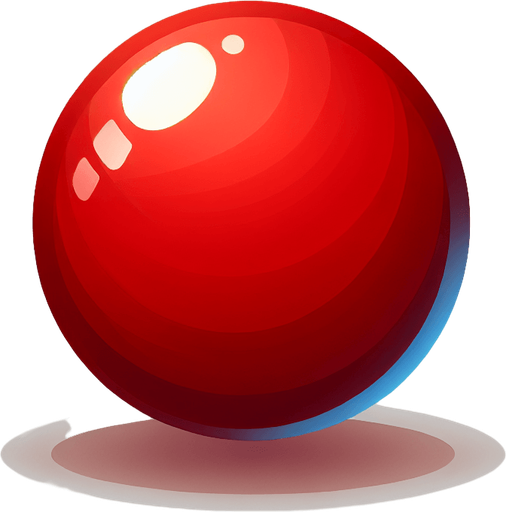 Red round ball.
Single Game Texture. In-Game asset. 2d. Blank background. High contrast. No shadows.