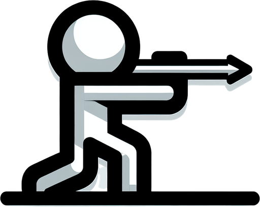 Needle Shooting Stickman.
Single Game Texture. In-Game asset. 2d. Blank background. High contrast. No shadows.