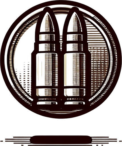 Circular dual bullet powerup asset. No text.
Single Game Texture. In-Game asset. 2d. Blank background. High contrast. No shadows.