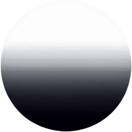 Circular white gradient circle on black background. Gradient from white on the center to black on the outer edge all around..
Single Game Texture. In-Game asset. 2d. Blank background. High contrast. No shadows.