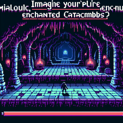 evil enchanted dark catacombs background, 1st person perspective, I want the art style to reflect a classic 16-bit retro pixel art aesthetic, reminiscent of early 1990s RPGs with vibrant colors.
Single Game Texture. In-Game asset. 2d. Blank background. High contrast. No shadows.