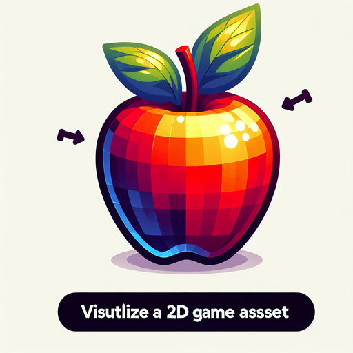 Apple.
Single Game Texture. In-Game asset. 2d. Blank background. High contrast. No shadows.