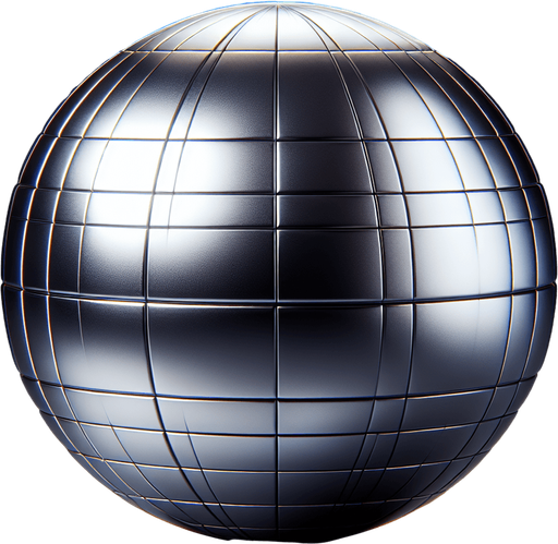 metal ball in 3D.
Single Game Texture. In-Game asset. 2d. Blank background. High contrast. No shadows.