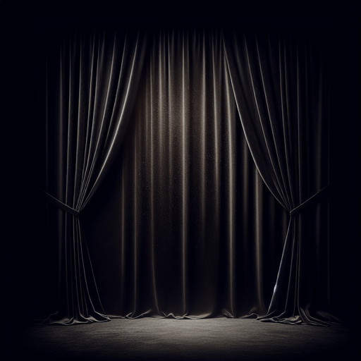 black curtain full screen.