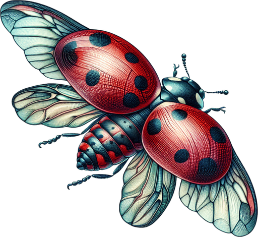 une coccinelle volante.