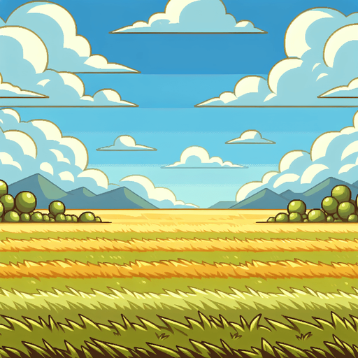 cartoon field background
Single Game Texture. In-Game asset. 2d. Blank background. High contrast. No shadows.