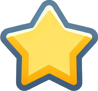 A small light yellow star..
Single Game Texture. In-Game asset. 2d. Blank background. High contrast. No shadows.