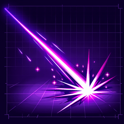 purple laser.
Single Game Texture. In-Game asset. 2d. Blank background. High contrast. No shadows.