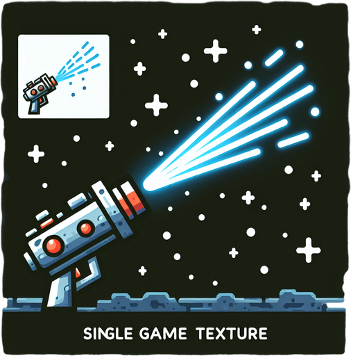 laser being fired upwards.
Single Game Texture. In-Game asset. 2d. Blank background. High contrast. No shadows.