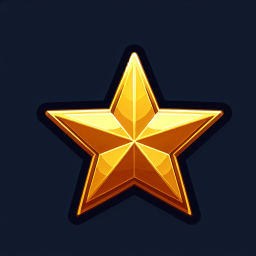 plain gold star, no outline
Single Game Texture. In-Game asset. 2d. Blank background. High contrast. No shadows.