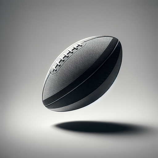 Ballon de rugby.
Single Game Texture. In-Game asset. 2d. Blank background. High contrast. No shadows.