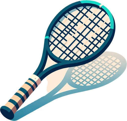 Tennis Racket.
Single Game Texture. In-Game asset. 2d. Blank background. High contrast. No shadows.