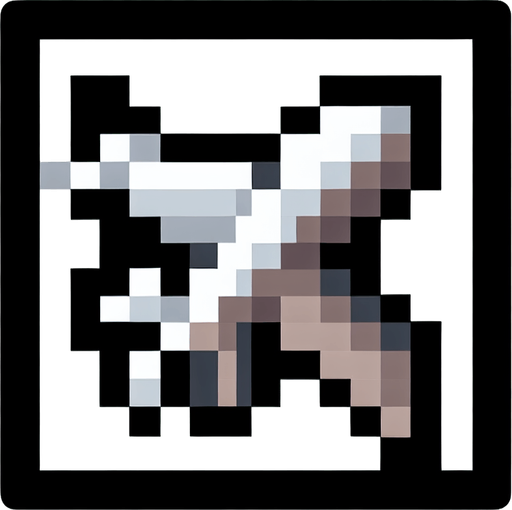 a pixelated plane pointed at 0 degrees from the game space shooter.
Single Game Texture. In-Game asset. 1d. Blank background. High contrast. No shadows.