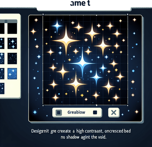 stars particles. Single Game Texture. In-Game asset. 2d. Blank background. High contrast. No shadows.