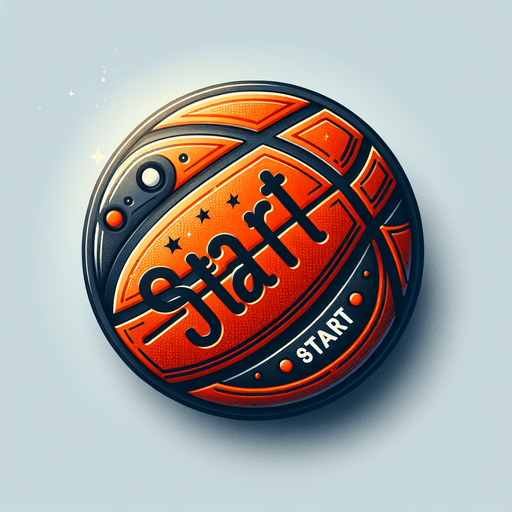 A basketball start button.