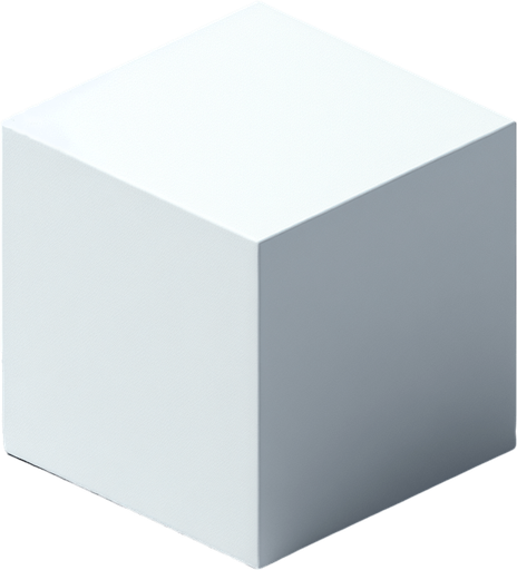 Simple white cube, seen edge on.
Single Game Texture. In-Game asset. Blank background. High contrast. No shadows.