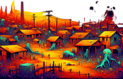 Orange coved sky for the zombie infested town.
Single Game Texture. In-Game asset. 2d. Blank background. High contrast. No shadows.