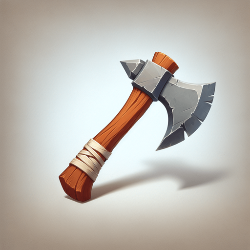 axe sprite
Single Game Texture. In-Game asset. 2d. Blank background. High contrast. No shadows.