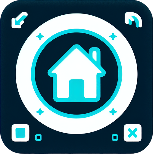 A cyan circle button with a home silhouette in the center. The button means "go back to start window". Avoid white color..
Single Game Texture. In-Game asset. 2d. Blank background. High contrast. No shadows.