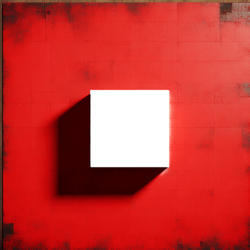 the surface is red, concrete with a black square in the center..
Single Game Texture. In-Game asset. 2d. Blank background. High contrast. No shadows.