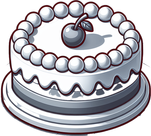 Cake.
Single Game Texture. In-Game asset. 2d. Blank background. High contrast. No shadows.