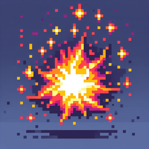 pixel art flame particle.
Single Game Texture. In-Game asset. 2d. Blank background. High contrast. No shadows.