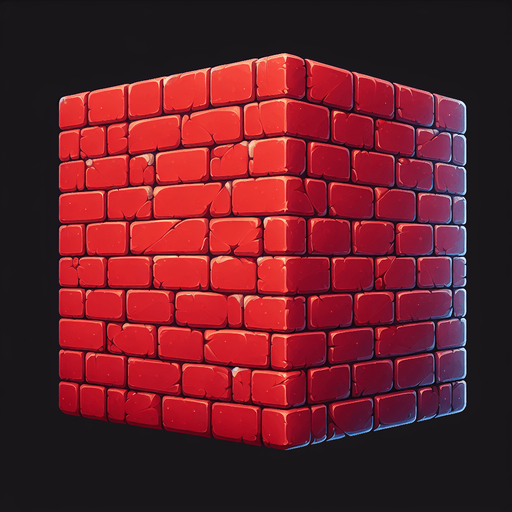 maak rode muren bricks

Single Game Texture. In-Game asset. 2d. Blank background. High contrast. No shadows.