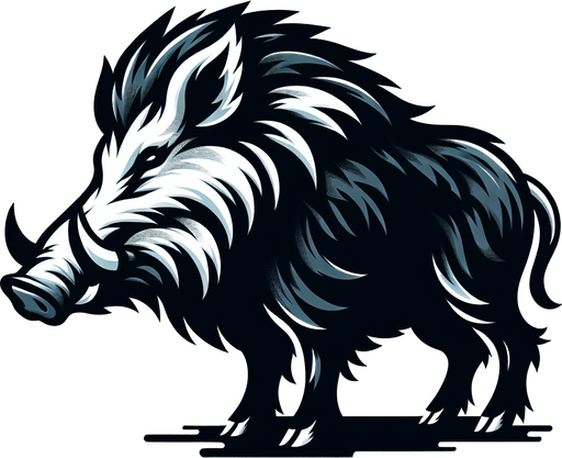 wild boar, facing left, no background.
Single Game Texture. In-Game asset. 2d. Blank background. High contrast. No shadows.