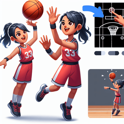 Create a cartoon-style illustration of a basketball player in a shooting pose with hands raised in the air. This character should not be holding a basketball. Emphasize the cartoonish features, exaggerate expressions, and ensure the absence of a basketball in the scene. The goal is to capture a lively and playful cartoon character ready to shoot, with a focus on dynamic and exaggerated elements. Do not draw the basketball just the pose! No basketball in the hands!.
Single Game Texture. In-Game asset. 2d. Blank background. High contrast. No shadows.