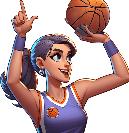 remove the gray basketball from the characters hand