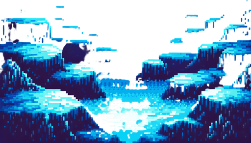 inside the depths of the blue ocean background. pixelated. 8 bit.
Single Game Texture. In-Game asset. 2d. Blank background. High contrast. No shadows.