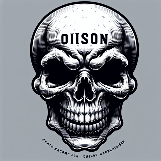 Poisonous Skull.
Single Game Texture. In-Game asset. 2d. Blank background. High contrast. No shadows.