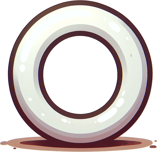 cartoon white ring. simple..
Single Game Texture. In-Game asset. 2d. Blank background. High contrast. No shadows.