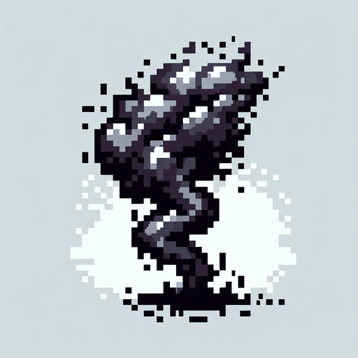 Pixel smoke.
Single Game Texture. In-Game asset. 2d. Blank background. High contrast. No shadows.