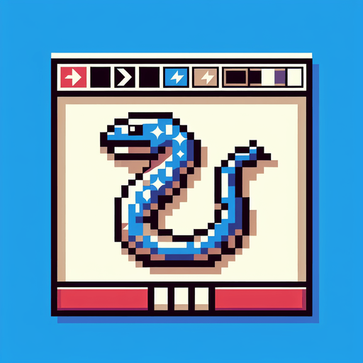 cartoon. 8bit. electric eel. vertical view..
Single Game Texture. In-Game asset. 2d. Blank background. High contrast. No shadows.