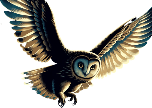 A  flying owl.