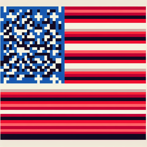 american flag. 8-bit. cartoon..
Single Game Texture. In-Game asset. 2d. Blank background. High contrast. No shadows.