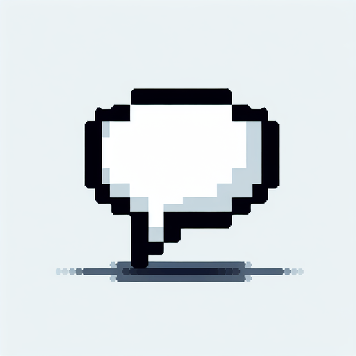 pixel art of a white speech bubble with thin black border.
In-Game asset. 2d. Blank background. High contrast. No shadows.