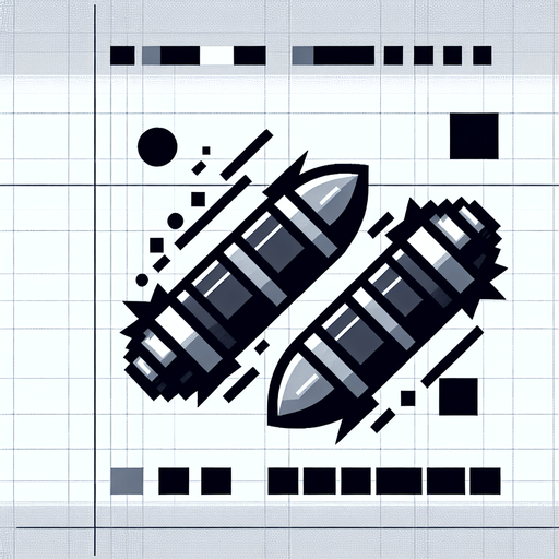 Circular dual bullet powerup asset. No text.
Single Game Texture. In-Game asset. 2d. Blank background. High contrast. No shadows.