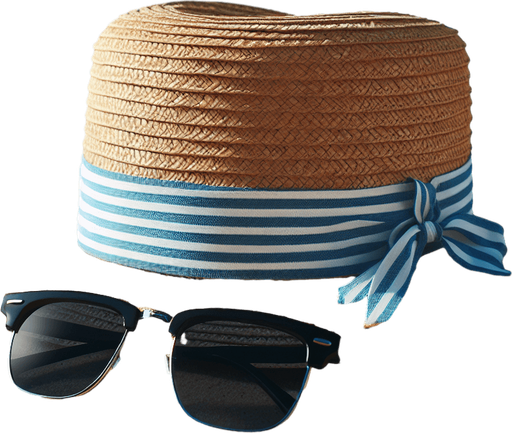 Un chapeau et lunette pour la plage.
Image