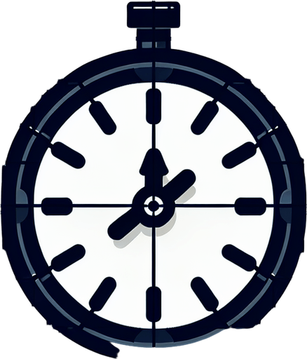 a clock.
Single Game Texture. In-Game asset. 2d. Blank background. High contrast. No shadows.