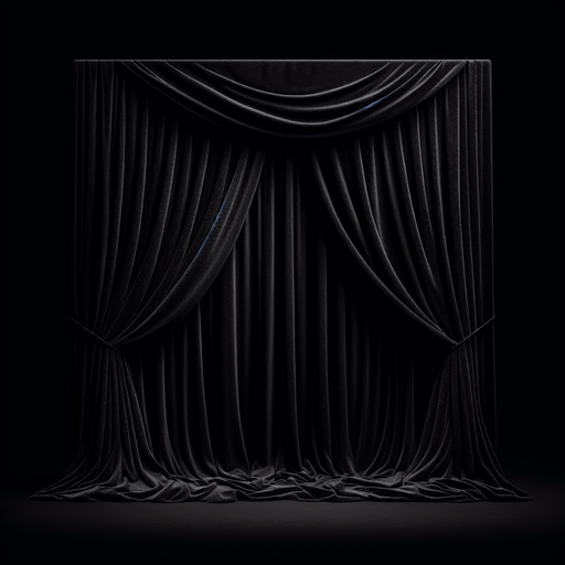 black curtain full screen.