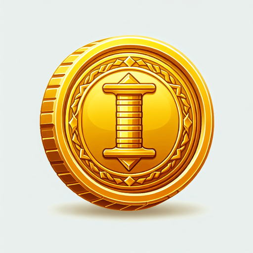 gold coin.
Single Game Texture. In-Game asset. 2d. Blank background. High contrast. No shadows.